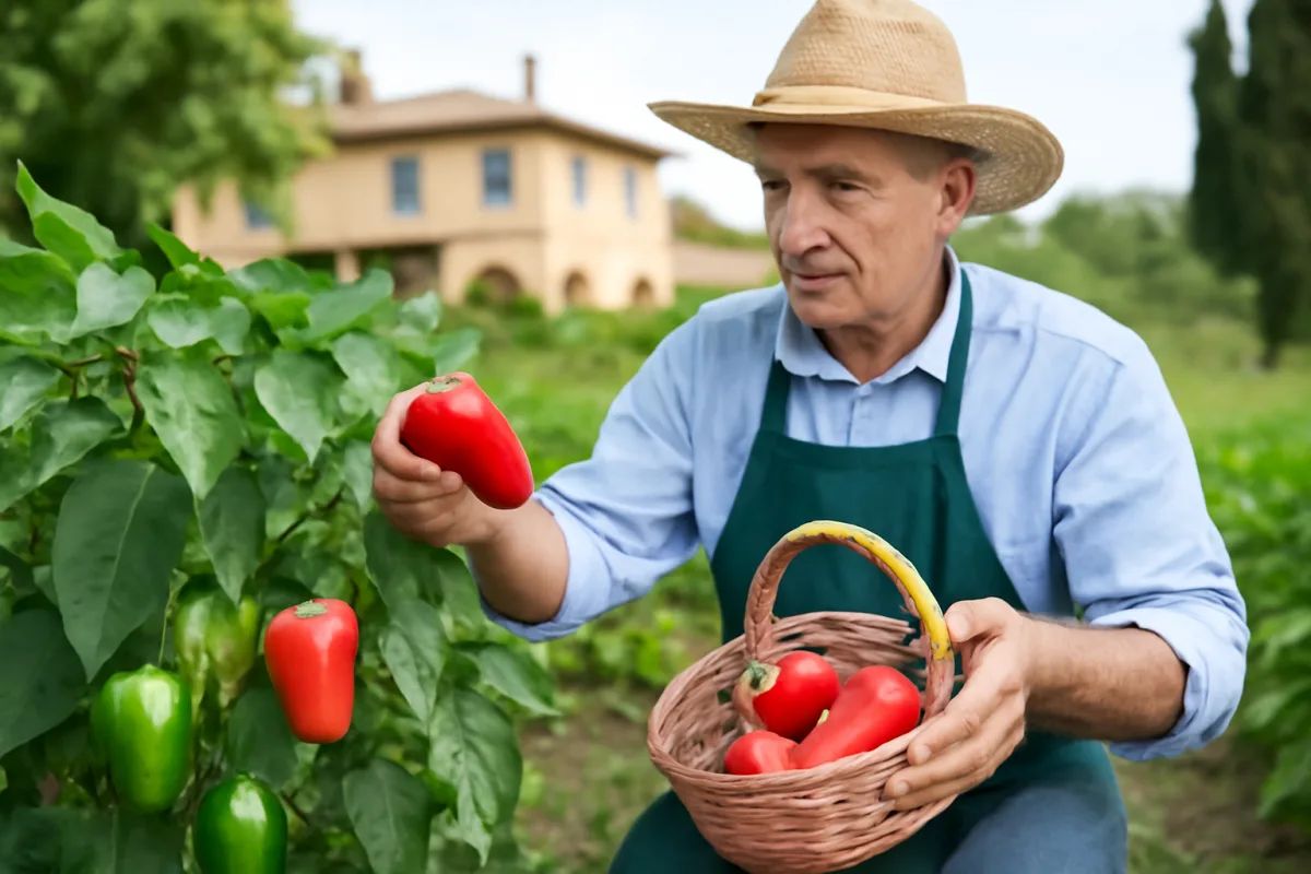 Raccolta dei peperoni: il periodo giusto e i segnali che indicano la maturazione