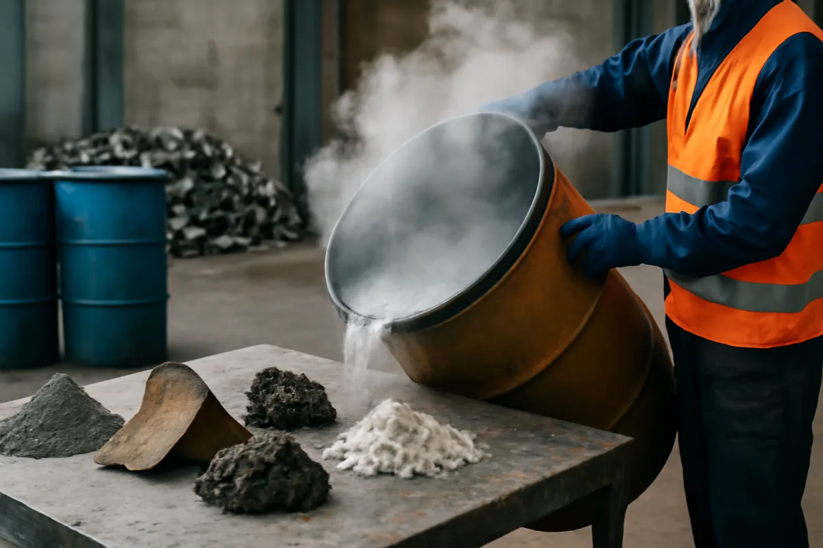 Processo di inertizzazione dei rifiuti industriali: i materiali su cui funziona meglio